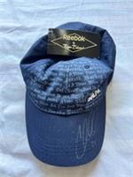 Reebok By Roger Edwards Nhlpa Signed Cap Mens L/XL Blue Printed Baseball Hat