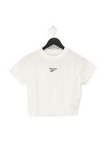 Reebok Women's Top XL White Cotton with Elastane Cropped New with tags