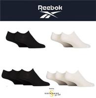 Trainer Socks Unisex Reebok Foundation Cotton Many Sizes Black / White - 5 Pairs - 6.5-8 UK Regular