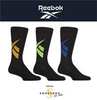 Fitness Socks Reebok Unisex Mens Womens 'Technical' Recycled Cushion Crew 1 Pair - 6.5-8 UK Regular
