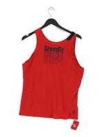 Reebok Women's T-Shirt M Red Graphic 100% Nylon Sleeveless Basic New with tags