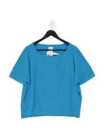 Reebok Women's T-Shirt L Blue Polyester with Elastane Basic New with tags