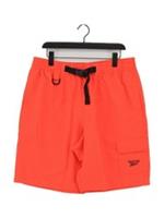 Reebok Men's Shorts XL Orange Striped 100% Polyester Cargo New with tags