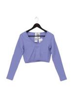 Reebok Women's Top L Purple Nylon with Elastane Cropped New with tags