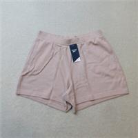 Reebok Waffle Shorts Womens Beige CL High Waisted Wde Sportswear Casual NWT - XL Regular