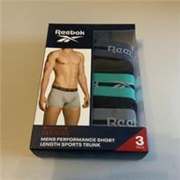 Reebok Mens Performance 3 Pack Short Sport Trunks Size Small New Boxed - S Regular