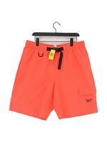 Reebok Men's Shorts XL Orange Striped 100% Polyester Cargo New with tags