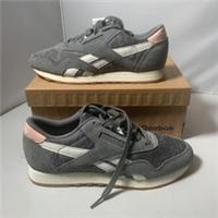 Reebok Classic Nylon Grey Suede Trainers Size UK 5.5 Women Low Top New In Box