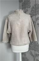 Reebok Women's Cream Borg Myt Cozy 1/4 Zip Sweat Size Xs Brand New Teddy Fleece