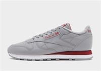 Authentic Reebok Classic Leather ( Men Size: 9 EUR 43 ) Grey / Red-White