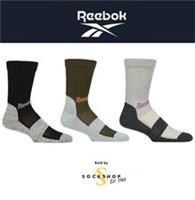Trekking Socks Mens Womens Walking Hiking Reebok Technical Wool Rich Crew 1 Pair - 2.5-3.5 UK Regular
