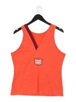 Reebok Women's T-Shirt M Orange Nylon with Elastane Basic New with tags