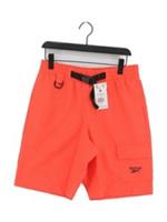Reebok Men's Shorts M Orange Striped 100% Polyester Cargo New with tags