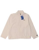 REEBOK Womens Tracksuit Top Jacket UK 12 Medium White Polyester BI01 - 12 Regular