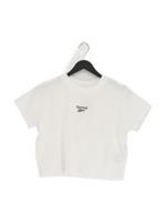 Reebok Women's Top XL White Cotton with Elastane Cropped New with tags