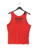 Reebok Women's T-Shirt L Red Nylon with Elastane Basic New with tags