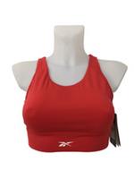 Reebok Women's ID Train High Support Sports Bra Size M Orange Speed Wick New - M Regular