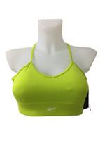 Reebok Women's Sports Bra Size M Yellow Padded Cut Out ID Train Tri Back New - M Regular