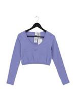 Reebok Women's Top L Purple Nylon with Elastane Cropped New with tags