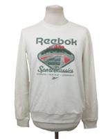 Reebok Women's Court Sport Sweatshirt Chalk Graphic Print Casual Crew Neck New - S Regular