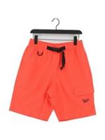 Reebok Men's Shorts M Orange Striped 100% Polyester Cargo New with tags