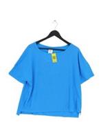 Reebok Women's T-Shirt L Blue Polyester with Elastane Basic New with tags
