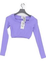 Reebok Women's Top XS Purple Nylon with Elastane Cropped New with tags