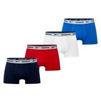 Reebok Mens Boxer Trunks 4 Pack XL Cotton Logo Underwear Briefs Shorts BNWT New - XL Regular