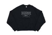 Reebok Women's Sweatshirt Jumper Size L Black Logo Print Crew Neck New - L Regular