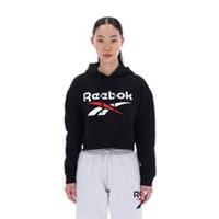 Reebok Avery Oversized Cropped Hoody Cotton Women's Black Hooded Sweatshirt