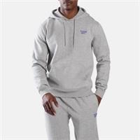 Reebok ID 2-Col Logo Cotton Men's Grey Hooded Sweatshirt
