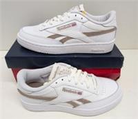 Reebok Girls Casual Trainers Shoes White Leather Junior School New UK Size 5.5
