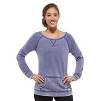 Womens Reebok Studio Burnout Crewneck Sweatshirt Yoga Violet UK Sizes XS - M NEW - S (UK 8-10) Regular