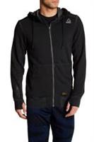 Mens Reebok RNF Washed FZ Hoodie Black - AP6735 BNWT