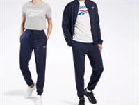 Reebok Identity Vector Knit Track Pants/Trousers Unisex Navy Blue RRP £35