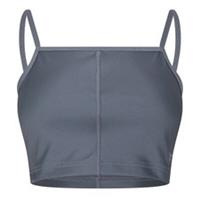 Reebok Yoga Rib Crop Top Womens - Cold Grey - Size UK M (12-14) - Free P&P - M Regular
