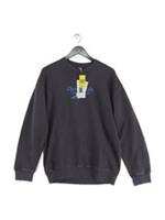 Reebok Men's Hoodie M Black Graphic Cotton with Elastane Pullover New with tags