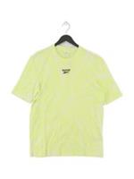 Reebok Men's T-Shirt XS Green Cotton with Elastane Basic New with tags