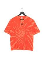 Reebok Men's T-Shirt S Orange Cotton with Elastane Basic New with tags