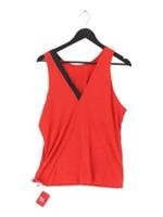 Reebok Women's T-Shirt L Red Nylon with Elastane Basic New with tags