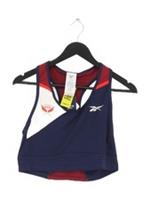 Reebok Women's Top L Blue Polyester with Elastane Cropped New with tags
