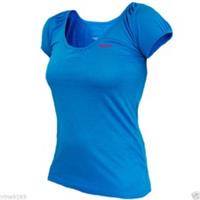 Reebok Women`s Top Logo Tee Malibu Blue Top Short Sleeve Size XSmall - XS Regular