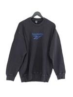 Reebok Men's Hoodie M Black Graphic Cotton with Elastane Pullover New with tags