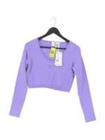 Reebok Women's Top L Purple Nylon with Elastane Cropped New with tags