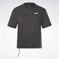 Reebok GR9441 Women Fitness & Training Black T-Shirt Top Gym Yoga Top Size S - S Regular