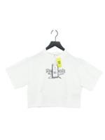 Reebok Women's Top S White Cotton with Elastane Cropped New with tags