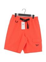 Reebok Men's Shorts M Orange Striped 100% Polyester Cargo New with tags