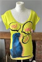 Reebok Pop Art T Shirt - Yellow - XS UK 6-8 - BNWT