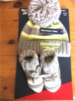 BABY BOYS REEBOK HAT & BOOTIES SET 3 DIFFERENT COLOURS AGE 0-6 MONTHS