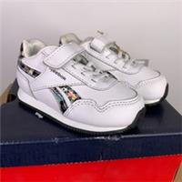 Reebok Royal CLJOG 3.0 1V Infant Trainers UK 4 EU 20 White Holographic G57508